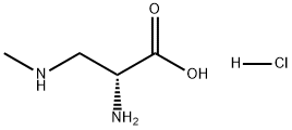 D-Alanine, 3-(methylamino)-, hydrochloride (1:1) 结构式