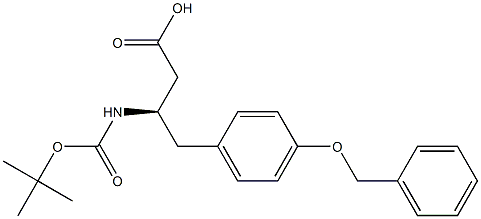(3R)-3-[(2-methylpropan-2-yl)oxycarbonylamino]-4-(4-phenylmethoxyphenyl)butanoic acid 结构式