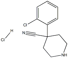 4-(2-chlorophenyl)-piperidine-4-carbonitrile hydrochloride 结构式