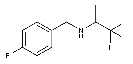 1,1,1-trifluoro-N-(4-fluorobenzyl)propan-2-amine 结构式