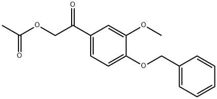 Ethanone, 2-(acetyloxy)-1-[3-methoxy-4-(phenylmethoxy)phenyl]- 结构式