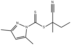 2-Cyanobutanyl-2-yl 3,5-dimethyl-1H-pyrazole-1-carbodithioate 结构式