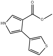 4-Thiophen-3-yl-1H-pyrrole-3-carboxylic acid methyl ester 结构式