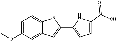 5-(5-Methoxybenzo[b]thiophen-2-yl)-1H-pyrrole-2-carboxylic acid 结构式