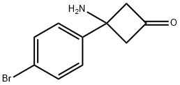 3-amino-3-(4-bromophenyl)cyclobutan-1-one 结构式