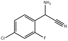2-amino-2-(4-chloro-2-fluorophenyl)acetonitrile 结构式