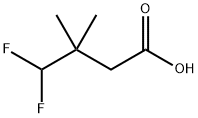 4,4-difluoro-3,3-dimethylbutanoic acid 结构式