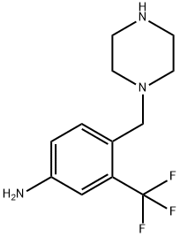 4-(PIPERAZIN-1-YLMETHYL)-3-(TRIFLUOROMETHYL)ANILINE 结构式