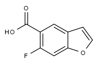6-氟苯并呋喃-5-羧酸 结构式