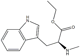 (S)-ethyl 3-(1H-indol-3-yl)-2-(methylamino)propanoate 结构式