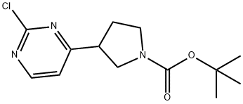 tert-butyl 3-(2-chloropyrimidin-4-yl)pyrrolidine-1-carboxylate 结构式