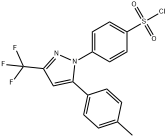 4-[5-(4-methylphenyl)-3-trifluoromethyl-1H-pyrazol-1-yl]benzenesulfonyl chloride 结构式