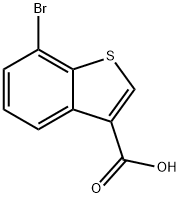 7-溴-1-苯并噻吩-3-羧酸 结构式