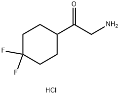 2-氨基-1-(4,4-二氟环己基)乙烷-1-酮盐酸 结构式