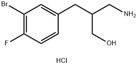 3-氨基-2-[(3-溴-4-氟苯基)甲基]丙烷-1-醇盐酸 结构式