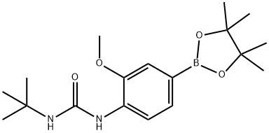 3-甲氧基-4-(叔丁基脲基)苯硼酸频哪醇酯 结构式