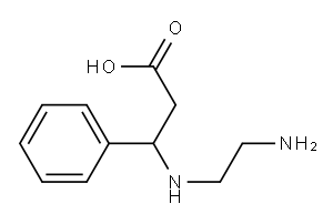 3-[(2-Aminoethyl)amino]-3-phenylpropanoic acid 结构式