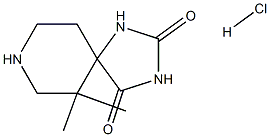 6,6-二甲基-1,3,8-三氮杂螺[4.5]癸烷-2,4-二酮盐酸盐 结构式