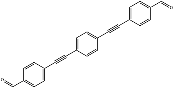 4,4'-(1,4-phenylenebis(ethyne-2,1-diyl))dibenzaldehyde 结构式