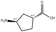 反-3-氨基环戊甲酸 结构式
