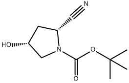 tert-butyl (2R,4R)-2-cyano-4-hydroxypyrrolidine-1-carboxylate 结构式