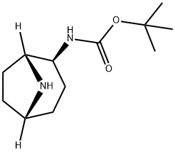 (1R,2S,5S)-8-氮杂双环[3.2.1]辛烷-2-基氨基甲酸叔丁酯 结构式