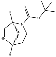 (1S,5R)-2,6-Diaza-bicyclo[3.2.1]octane-2-carboxylic acid tert-butyl ester 结构式