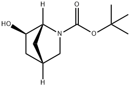 tert-butyl (1R,4S,6R)-6-hydroxy-2-azabicyclo[2.2.1]heptane-2-carboxylate 结构式