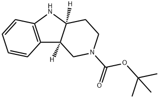 (4aS,9bR)-tert-butyl 3,4,4a,5-tetrahydro-1H-pyrido[4,3-b]indole-2(9bH)-carboxylate 结构式