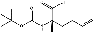 (S)-2-((叔丁氧基羰基)氨基)-2-甲基己-5-烯酸 结构式