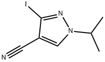 3-iodo-1-isopropyl-1H-pyrazole-4-carbonitrile 结构式