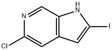 5-氯-6-氮杂吲哚-2-碘 结构式