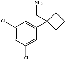 1-(3,5-二氯苯基)环丁烷甲胺 结构式