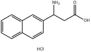 3-胺基-3(2-萘酚基)丙酸盐酸盐 结构式