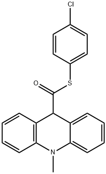9,10-二氢-10-甲基吖啶羧酸对氯苯硫酚酯 结构式
