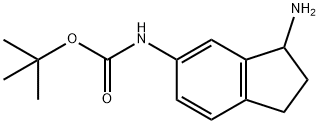(3-Amino-indan-5-yl)-carbamic acid tert-butyl ester 结构式