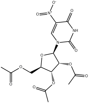 2',3',5'-三-O-乙酰5-硝基尿苷 结构式