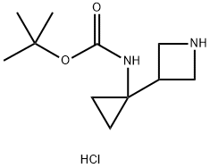 tert-butyl N-[1-(azetidin-3-yl)cyclopropyl]carbamate hydrochloride 结构式