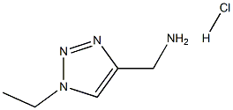 (1-乙基-1H-1,2,3-三唑-4-基)甲胺盐酸 结构式