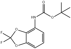 tert-butyl N-(2,2-difluoro-1,3-benzodioxol-4-yl)carbamate 结构式