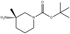 tert-butyl (3S)-3-amino-3-methyl-piperidine-1-carboxylate 结构式