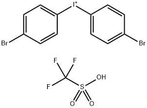 二(4-溴苯基)三氟甲磺酸碘98.00% 结构式