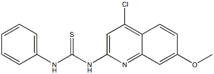 3-(4-chloro-7-methoxyquinolin-2-yl)-1-phenylthiourea 结构式