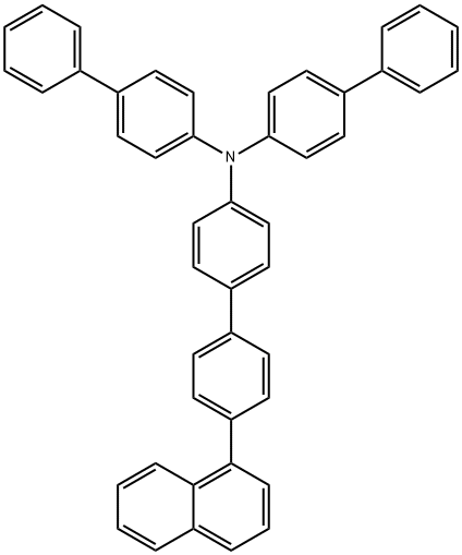 N,N-双([1,1'-联苯]-4-基)-4'-(1-萘基)-[1,1'-联苯]-4-胺 结构式