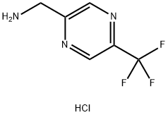 2-氨甲基-5-三氟甲基吡嗪盐酸盐 结构式