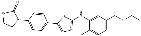 1-(4-(2-((5-(ETHOXYMETHYL)-2-METHYLPHENYL)AMINO)OXAZOL-5-YL)PHENYL)IMIDAZOLIDIN-2-ONE 结构式