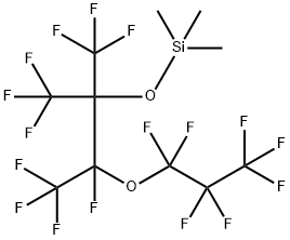 Trimethyl(perfluoro-1,1,2-trimethyl-3-oxahexyloxy)silane 结构式