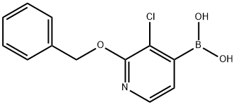 2-苄氧基-3-氯吡啶-4-硼酸 结构式