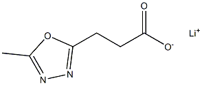 锂(1+) 离子 3-(5-甲基-1,3,4-噁二唑-2-基)丙酯 结构式