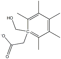 (2,3,4,5,6-pentamethylphenyl)methyl acetate 结构式